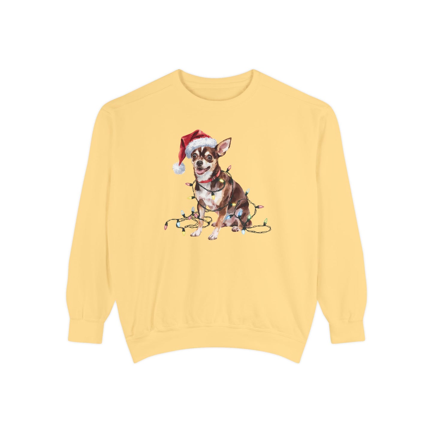 Christmas Chihuahua Sweatshirt, Christmas Lights Dog Sweatshirt, Christmas Dog, Chihuahua Mom Sweatshirt, Gift for Dog Lover, Chihuahua