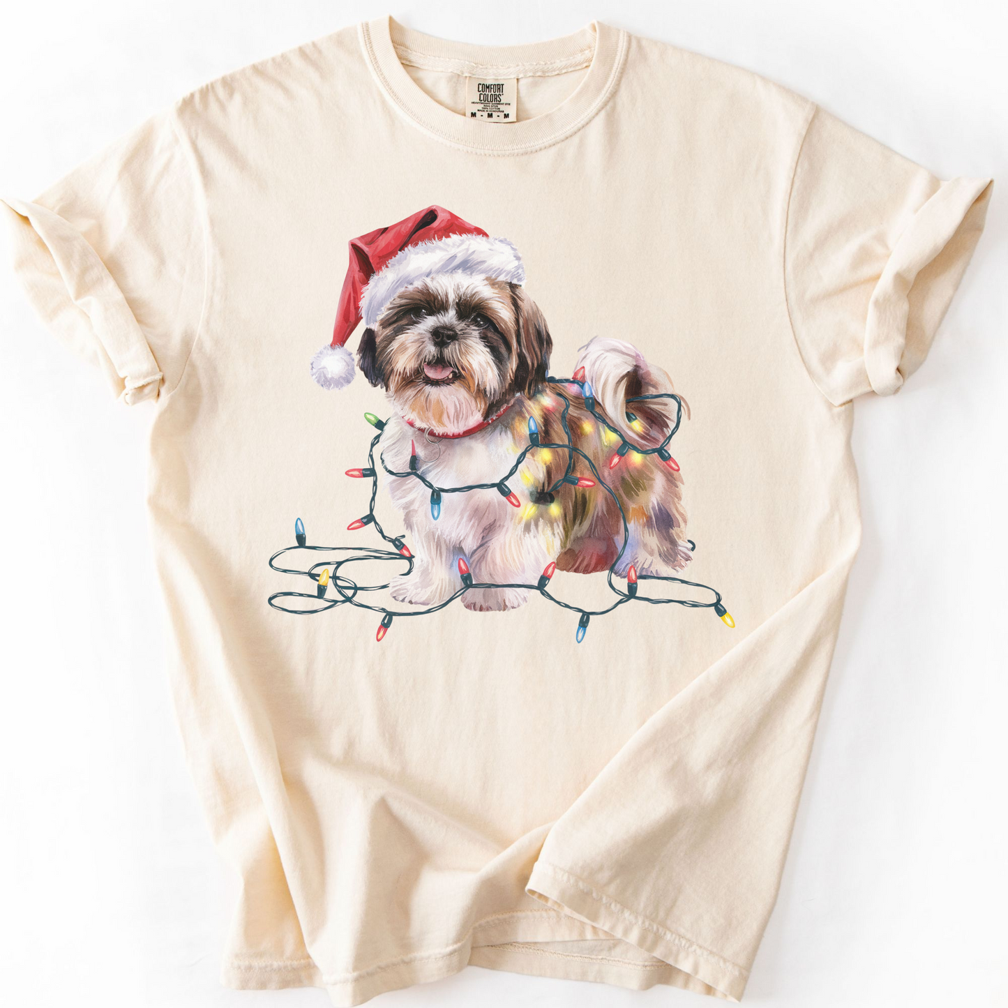 Christmas Shih Tzu Shirt, Christmas Lights Dog Tee, Christmas Dog Tee, Shih Tzu Mom Tshirt, Gift For Dog Lover, Shih Tzu