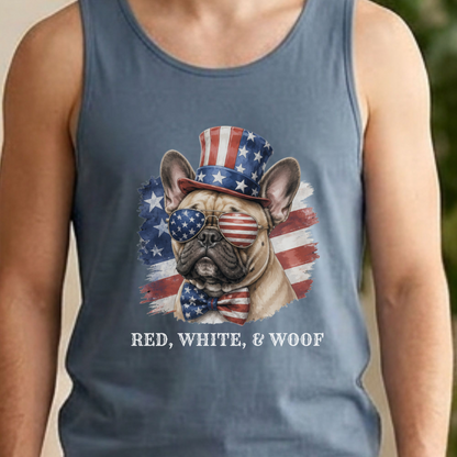 Patriotic French Bulldog Tank Top
