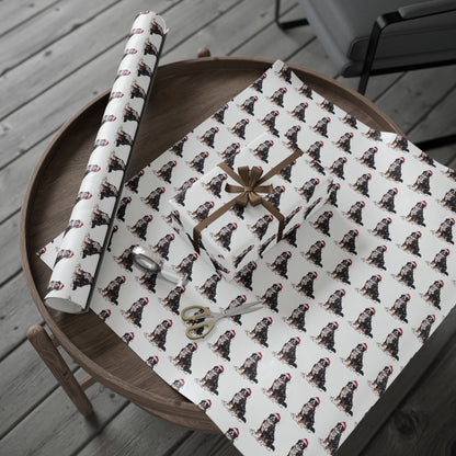 Bernese Mountain Dog Christmas Lights Wrapping Paper
