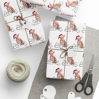 Load image into Gallery viewer, Tan Chihuahua Christmas Lights Wrapping Paper
