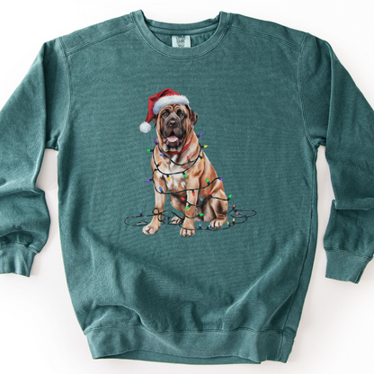 Mastiff Christmas Lights Sweatshirt