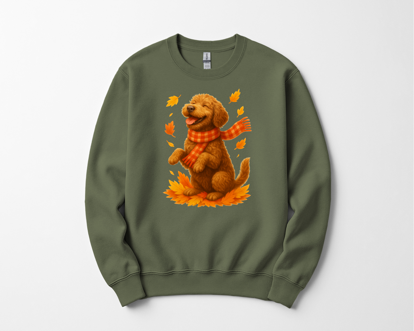 Portuguese Water Dog Autumn Shirt, Cozy Fall Dog Sweatshirt, Cute Brown Dog Lover Gift, Seasonal Apparel Pullover