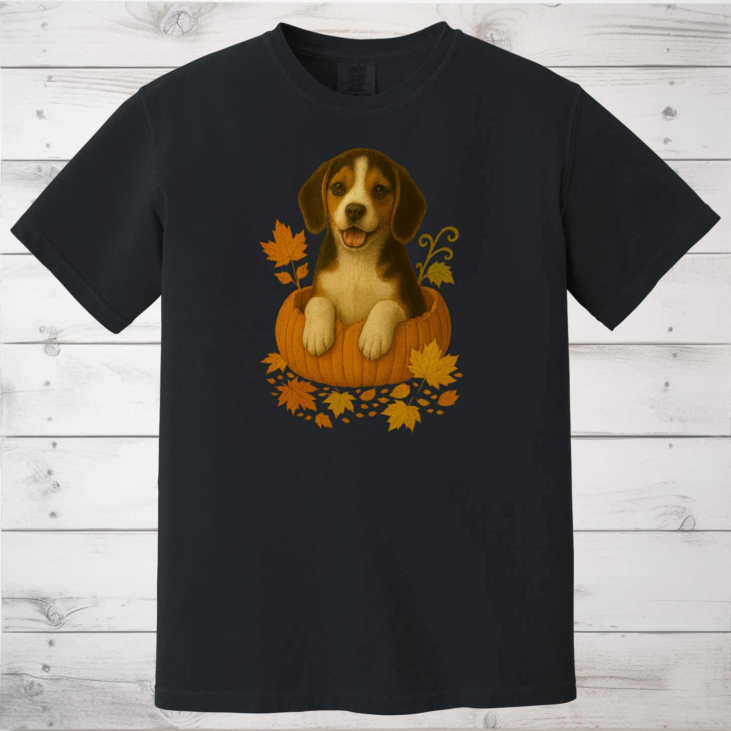 Beagle Dog in Pumpkin Fall T-Shirt