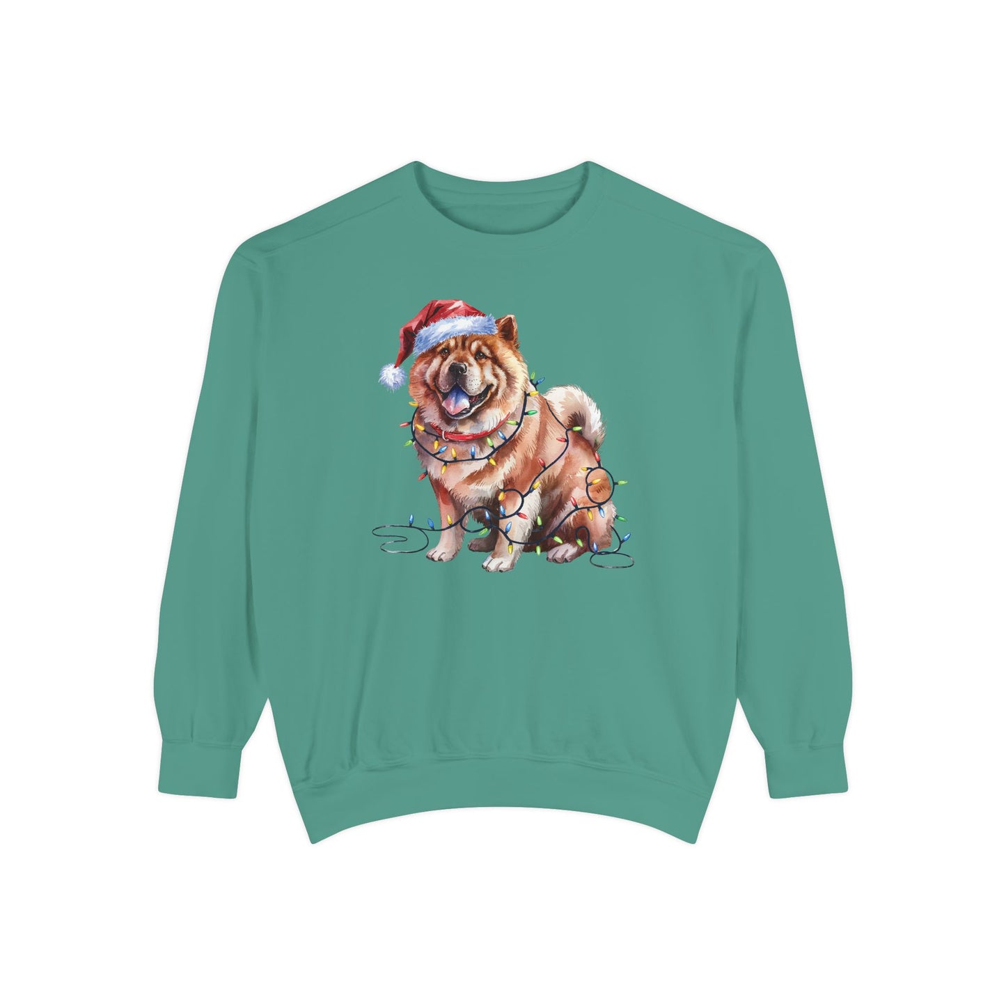 Christmas Chow Sweatshirt, Christmas Lights Dog Sweatshirt, Christmas Dog, Chow Mom Sweatshirt, Gift for Dog Lover, Chow