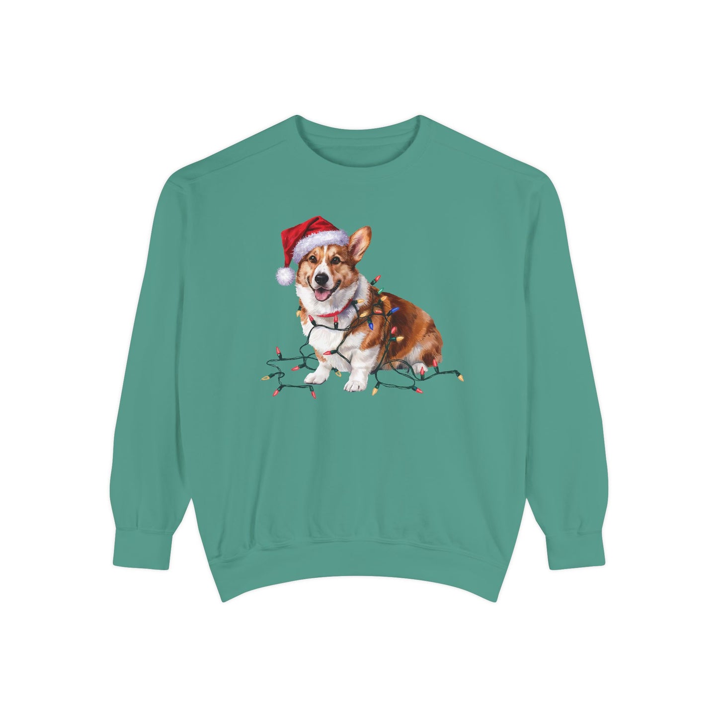 Christmas Corgi Sweatshirt, Christmas Lights Dog Sweatshirt, Christmas Dog, Corgi Mom Sweatshirt, Gift for Dog Lover, Corgi