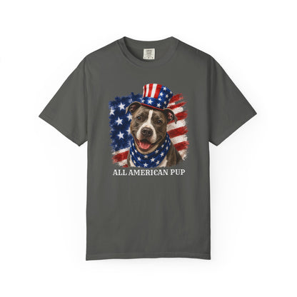 Patriotic Pitbull Tee, All American Pup Shirt