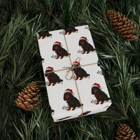 Load image into Gallery viewer, Black and Tan Cavalier King Charles Spaniel Christmas Wrapping Paper, Dog Lover Gift Wrap, Holiday Pet Gift Wrap for Cavalier Owners
