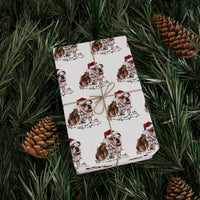 Load image into Gallery viewer, Bulldog Christmas Lights Wrapping Paper
