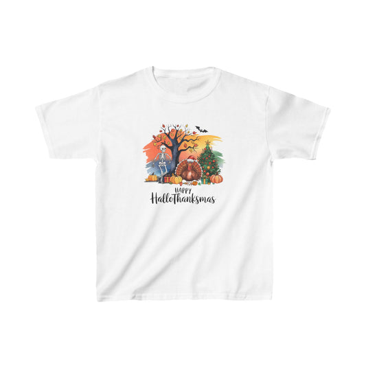 Happy Hallothanksmas Shirt, Funny Halloween Kids Shirt, Happy Halloween Thanksgiving Christmas Shirt, Holiday Season Shirt