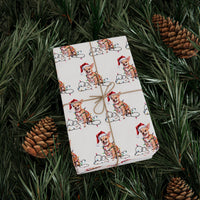 Load image into Gallery viewer, Tan Chihuahua Christmas Lights Wrapping Paper
