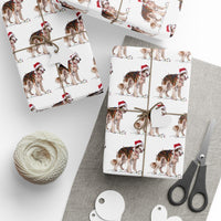 Load image into Gallery viewer, Borzoi Christmas Lights Wrapping Paper