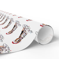Load image into Gallery viewer, Beagle Christmas Wrapping Paper, Cute Dog Gift Wrap with Santa Hat and Holiday Lights, Perfect for Dog Lovers
