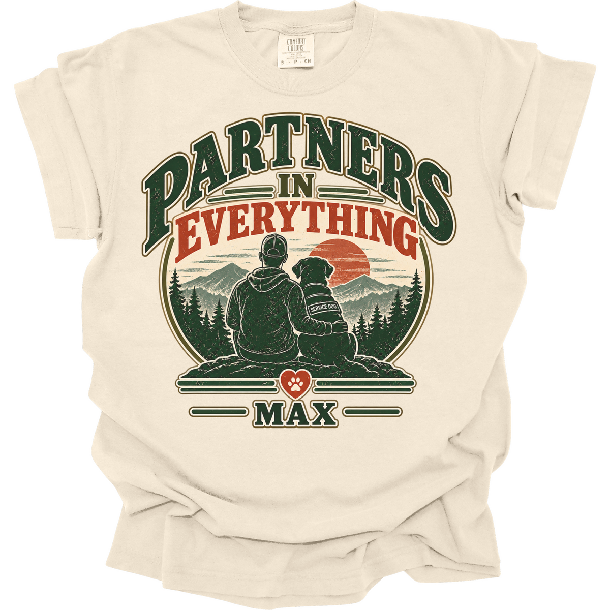 Personalized Service Dog Shirt, Custom Dog Name Handler Gift, Working Dog Team Tee