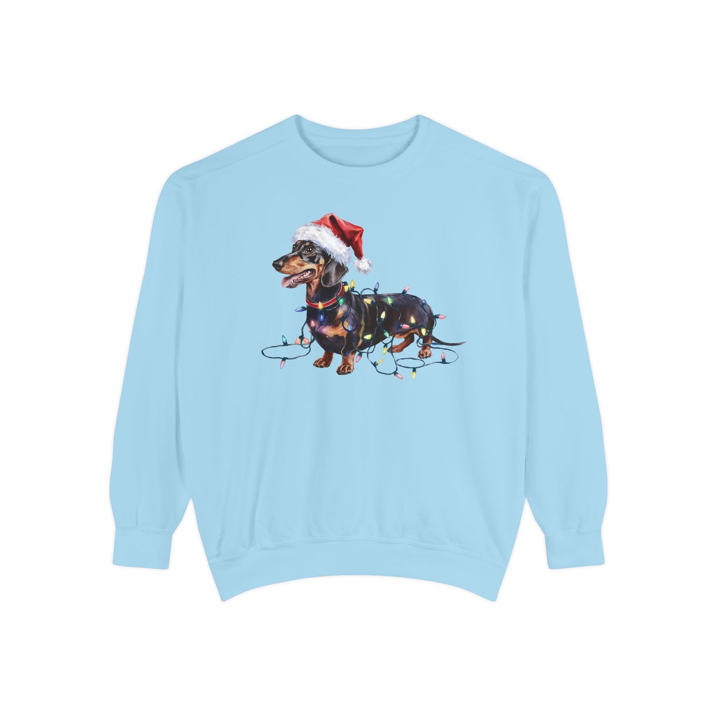 Christmas Dachshund Sweatshirt, Christmas Lights Dog Sweatshirt, Christmas Dog, Dachshund Mom Sweatshirt, Gift for Dog Lover, Dachshund