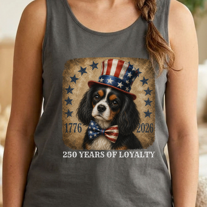 Tricolor Cavalier Patriotic Tank Top, 250 Years of Loyalty