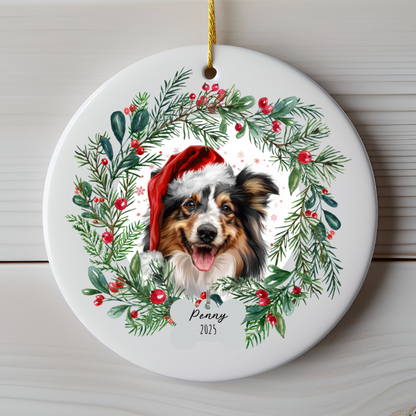Personalized Sheltie Christmas Ornament