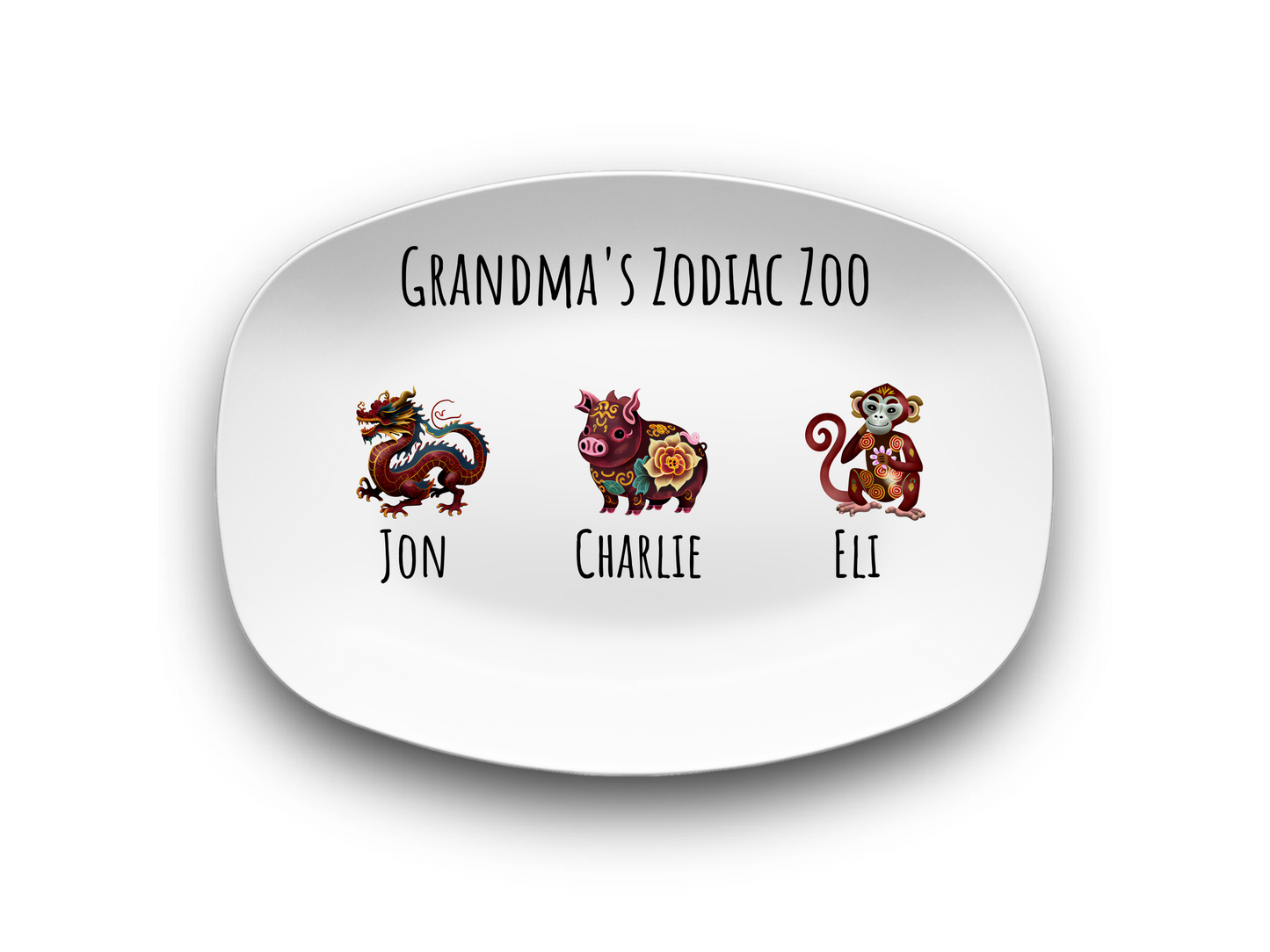 Personalized Grandmas Zodiac Zoo Plate