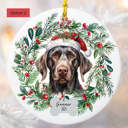 Personalized German Shorthaired Pointer Christmas Ornament