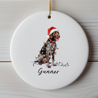 Load image into Gallery viewer, German Shorthaired Pointer Ornament, Personalized Christmas Gift
