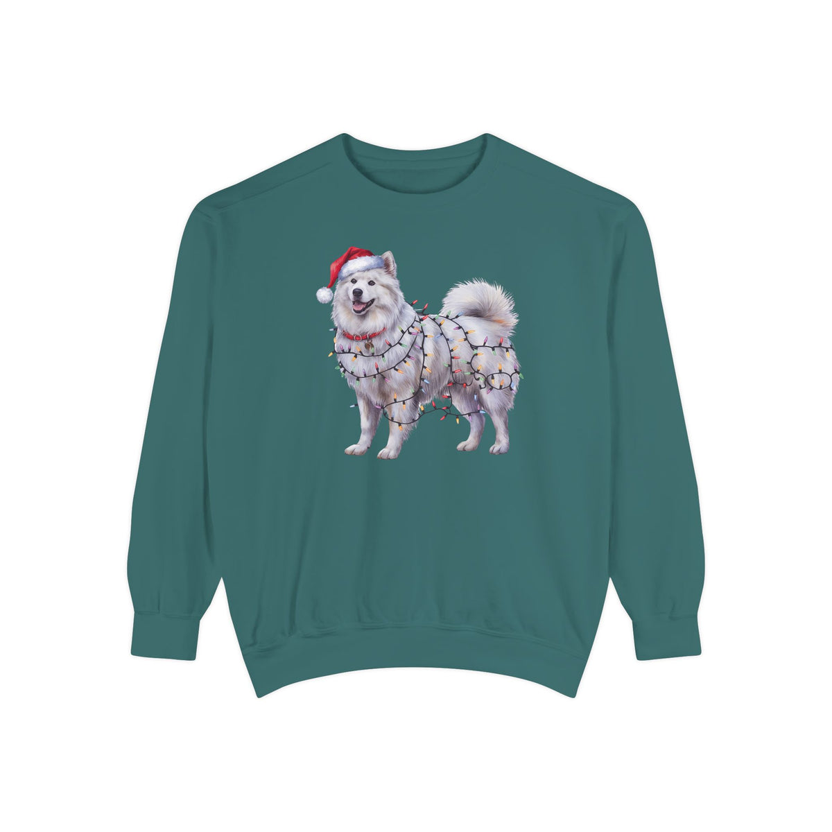 Christmas Samoyed Sweatshirt, Christmas Lights Dog