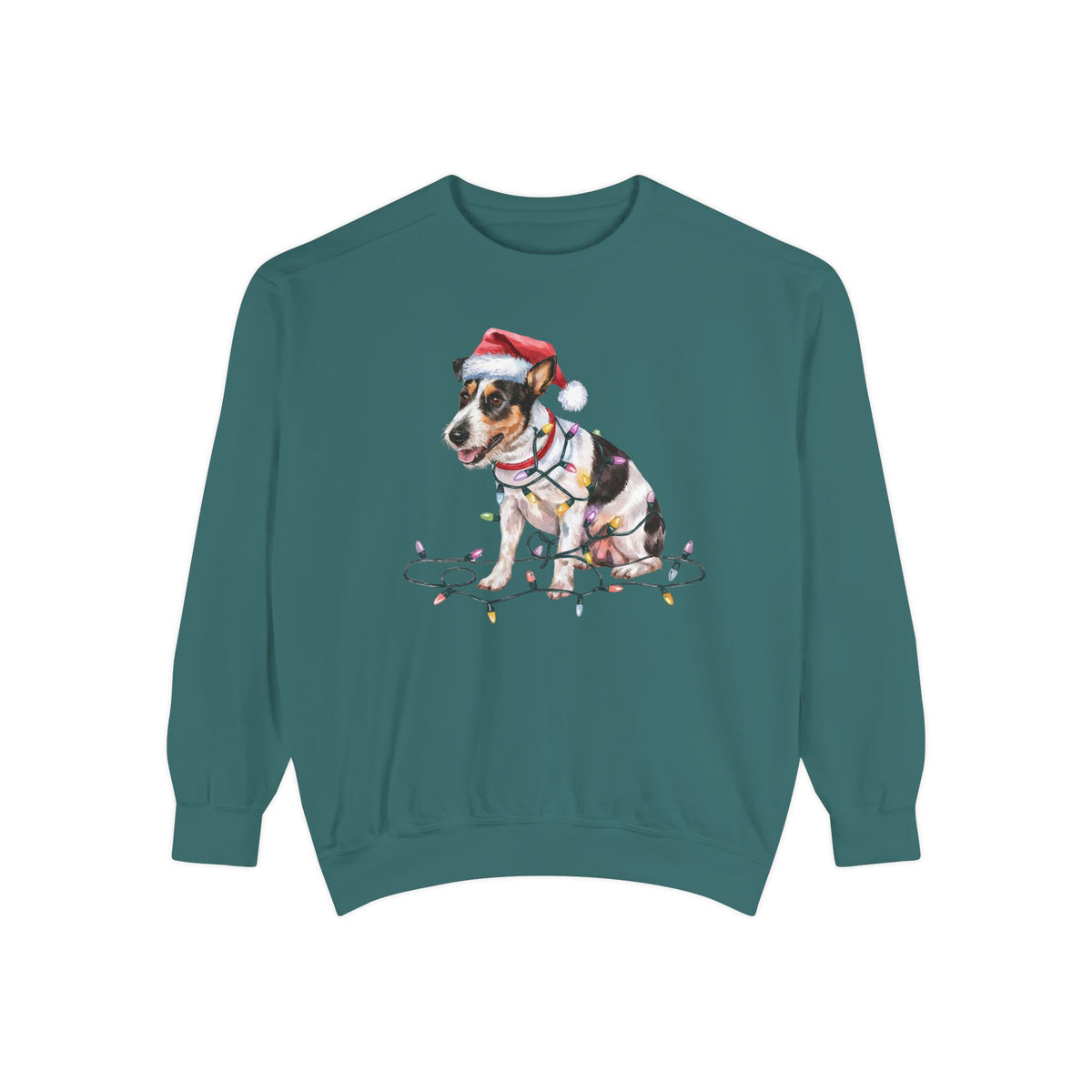 Christmas Rat Terrier Sweatshirt, Christmas Lights Dog