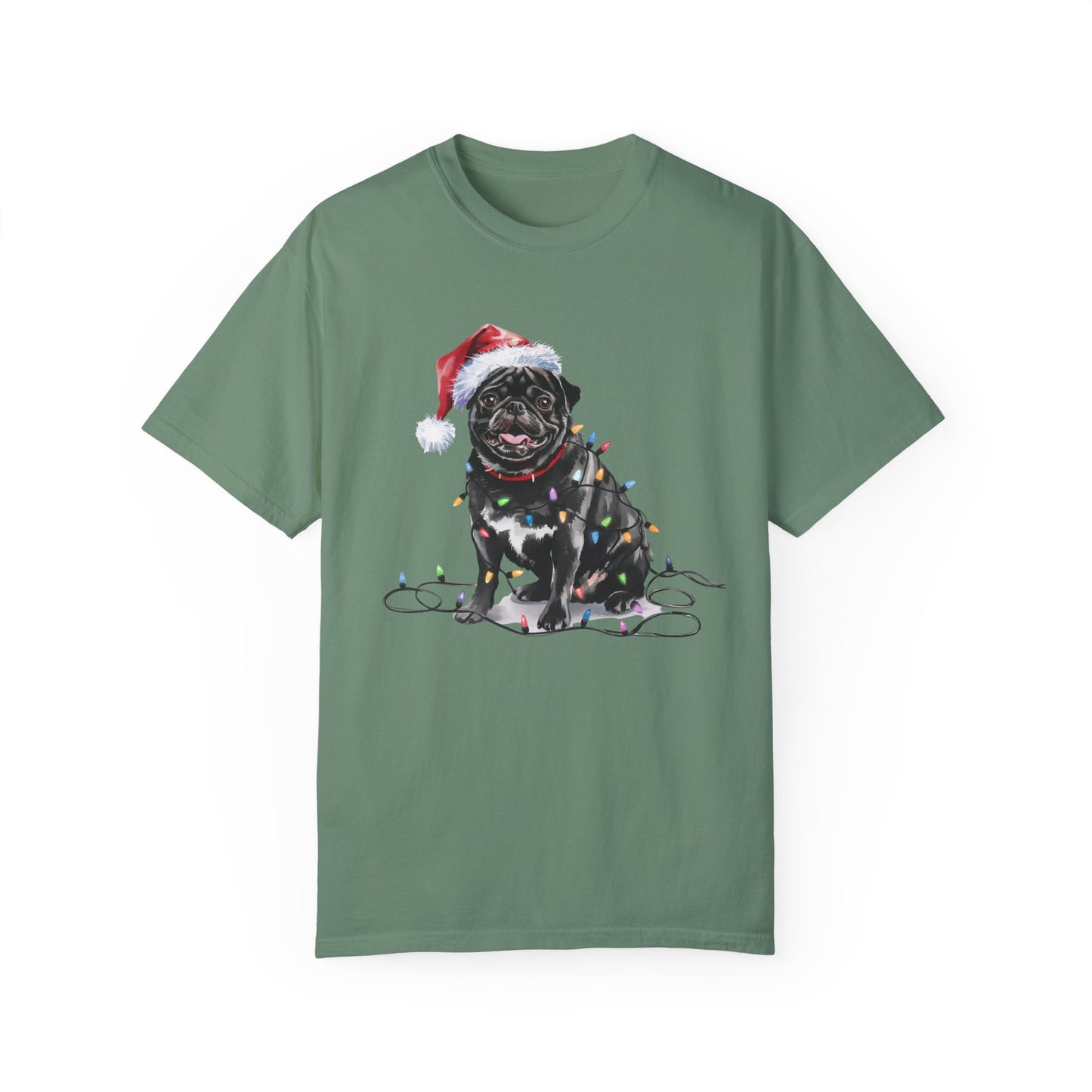 Christmas Pug Shirt, Christmas Lights Dog Tee, Christmas Dog Tee, Pug Mom Tshirt, Gift for Dog Lover, Pug