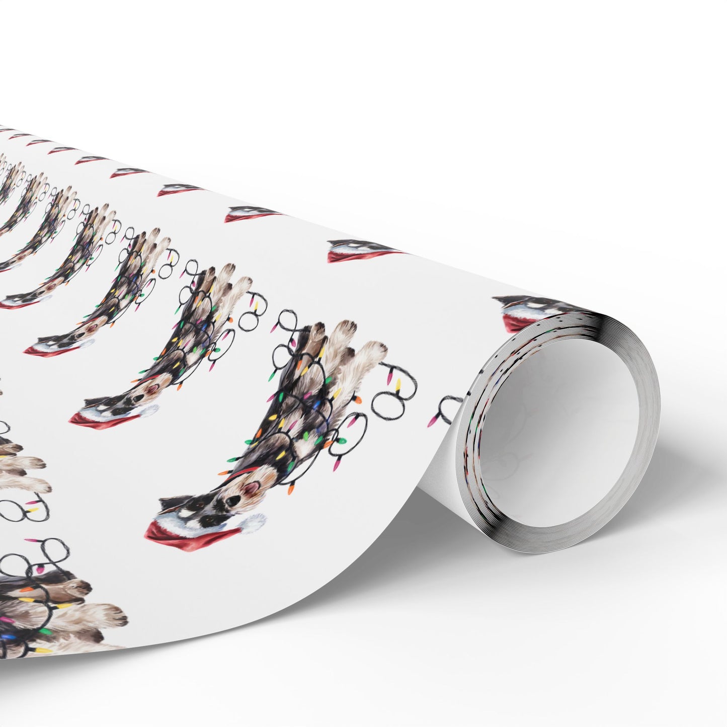Schnauzer Christmas Lights Wrapping Paper