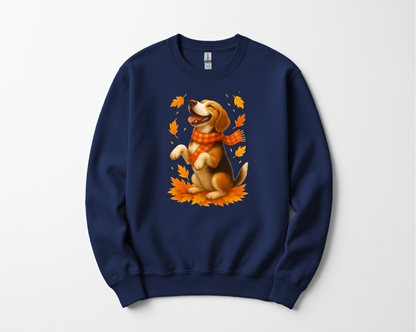 Beagle Autumn Shirt, Cozy Dog Sweatshirt, Fall Beagle Lover Gift, Cute Dog Apparel, Autumn Leaves T-shirt, Pet Lover Clothing