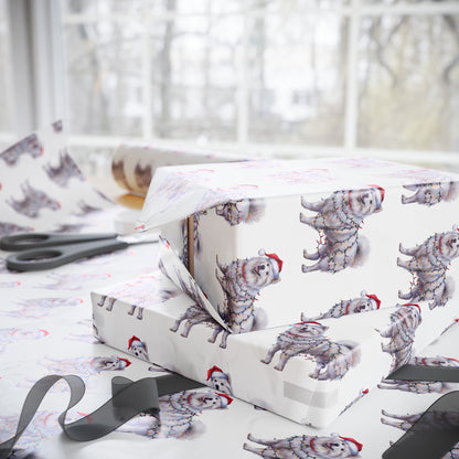 Samoyed Christmas Lights Wrapping Paper