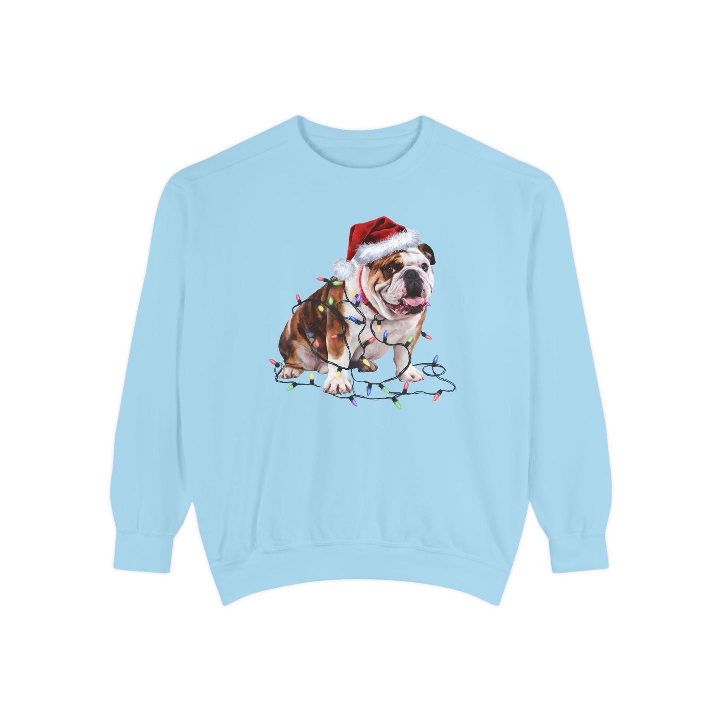 Christmas Bulldog Sweatshirt, Christmas Lights Dog Sweatshirt, Christmas Dog, Bulldog Mom Sweatshirt, Gift for Dog Lover, Bulldog