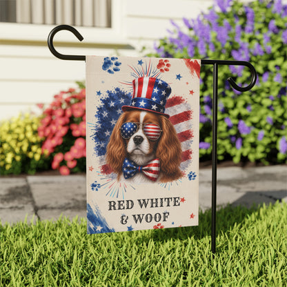 Patriotic Blenheim Cavalier Garden Flag