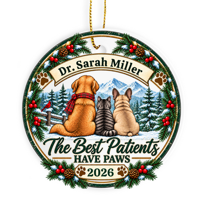 Personalized Veterinarian Ornament, Vet Christmas Gift, Best Vet Gift, Custom Pet Doctor Ornament