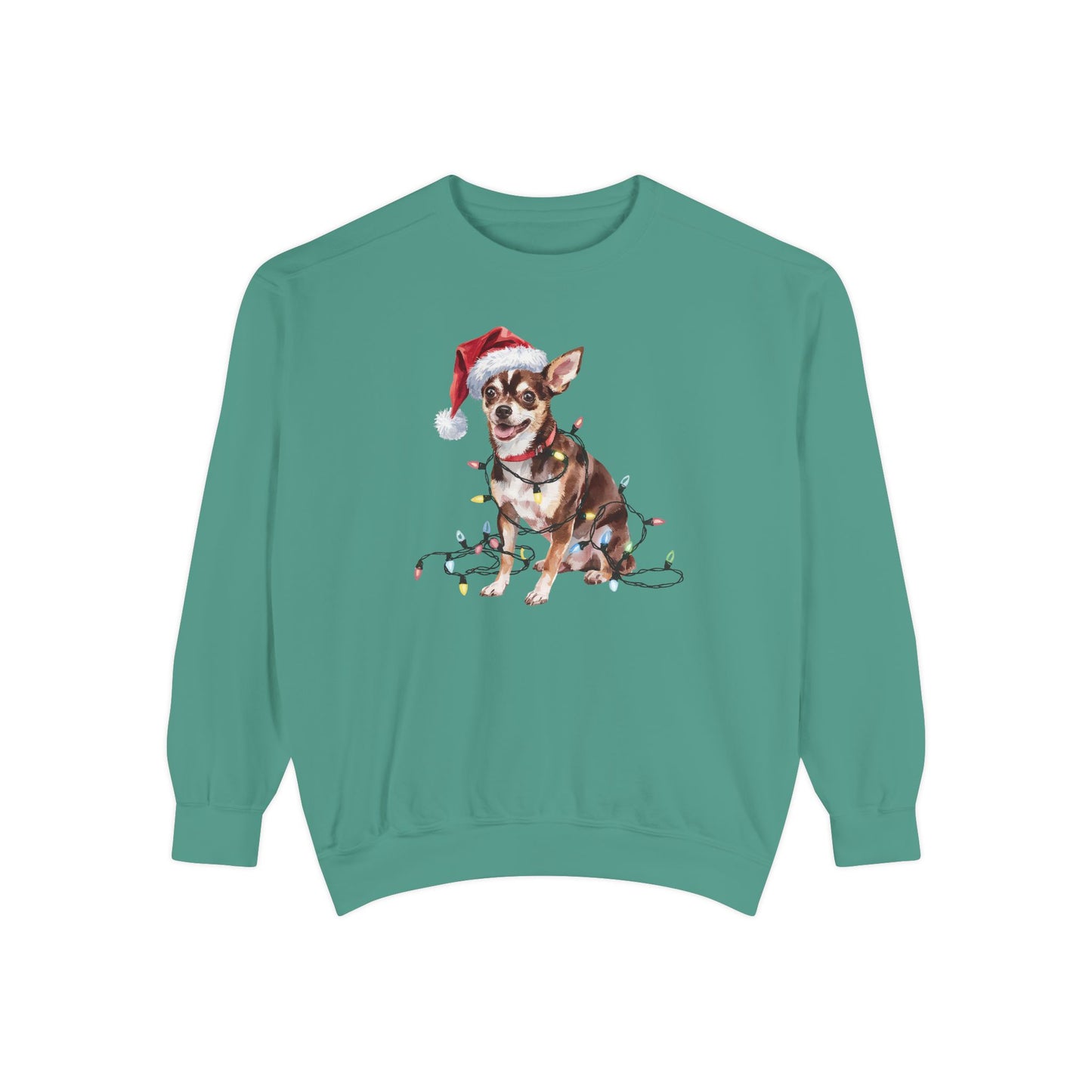 Christmas Chihuahua Sweatshirt, Christmas Lights Dog Sweatshirt, Christmas Dog, Chihuahua Mom Sweatshirt, Gift for Dog Lover, Chihuahua