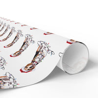 Load image into Gallery viewer, Beagle Christmas Wrapping Paper, Cute Dog Gift Wrap with Santa Hat and Holiday Lights, Perfect for Dog Lovers
