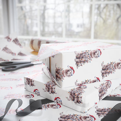 Kuvasz Christmas Lights Wrapping Paper