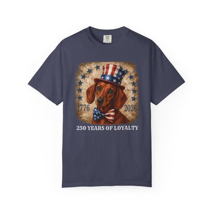 Red Dachshund 250 Years of Loyalty Shirt