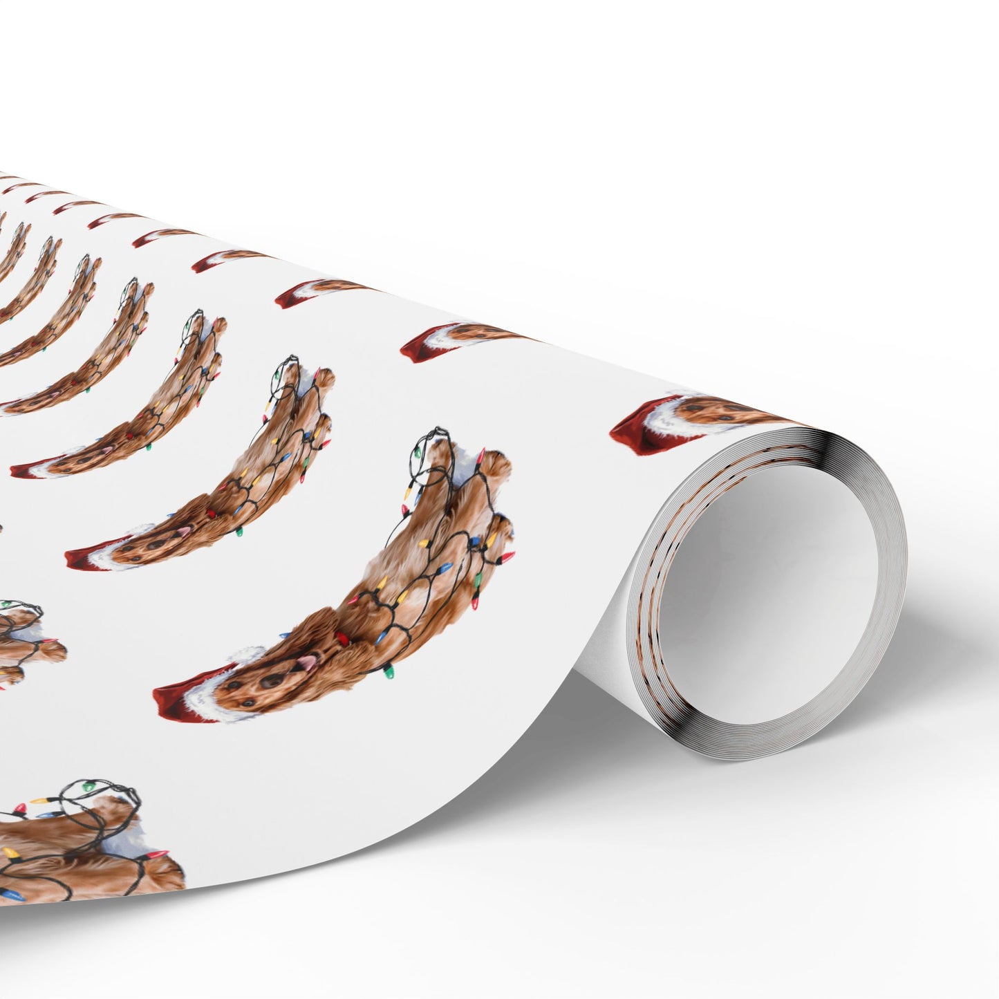 Cocker Spaniel Christmas Lights Wrapping Paper