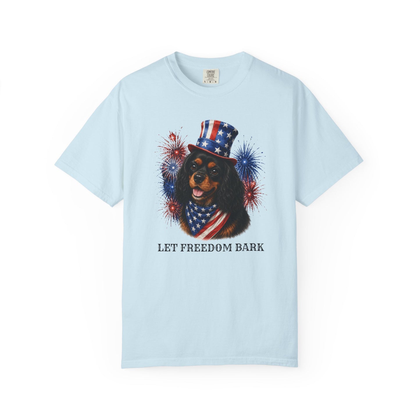 Black & Tan Cavalier King Charles Spaniel Patriotic Tee