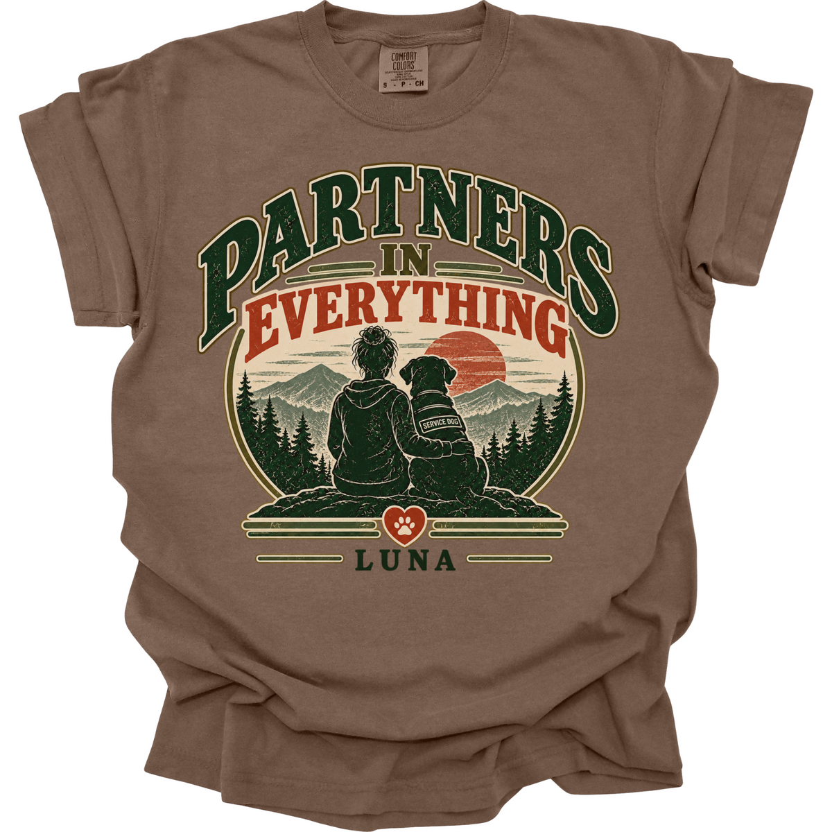 Personalized Service Dog Shirt, Custom Dog Name Handler Gift, Working Dog Team Tee