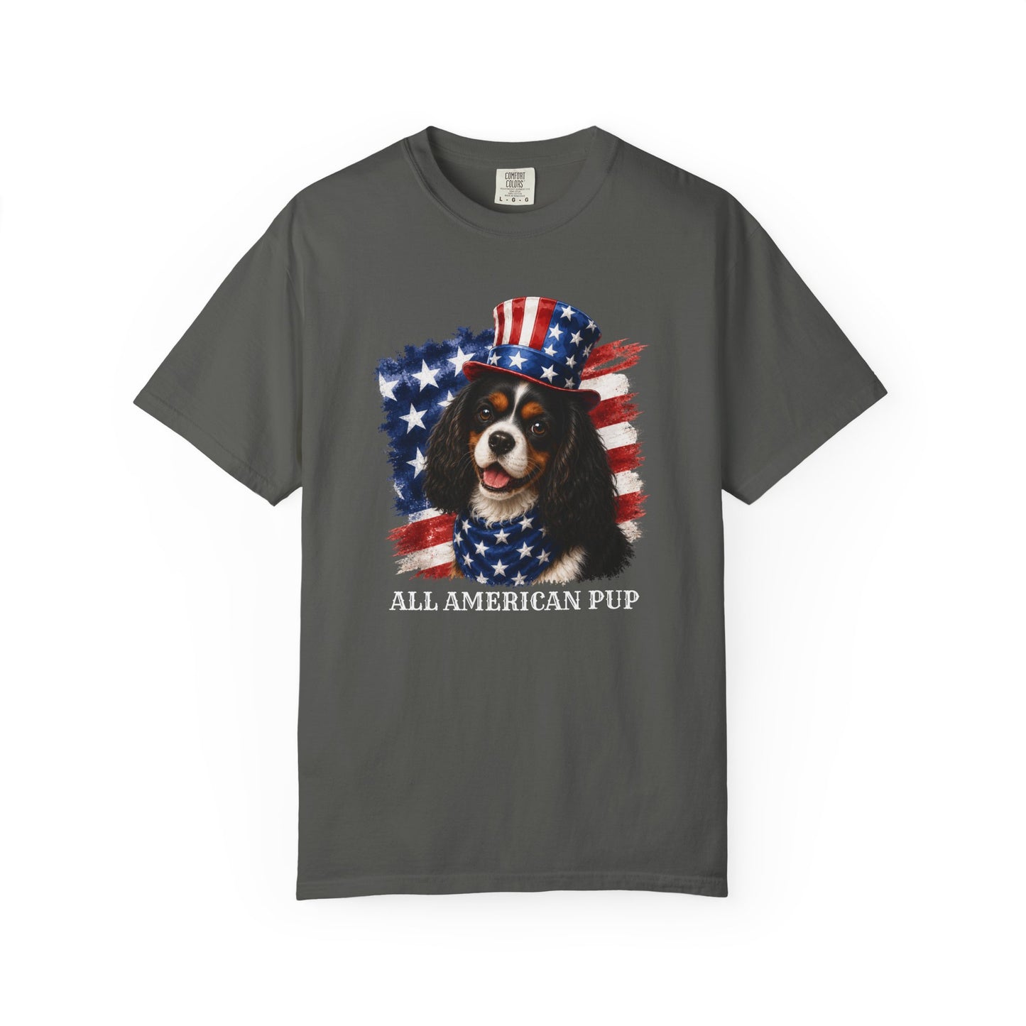 Patriotic Tricolor Cavalier All American Pup Shirt
