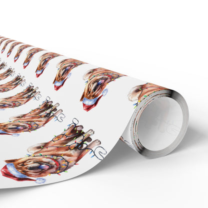 Chow Chow Christmas Lights Wrapping Paper