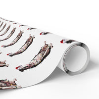 Load image into Gallery viewer, American Bulldog Christmas Lights Wrapping Paper
