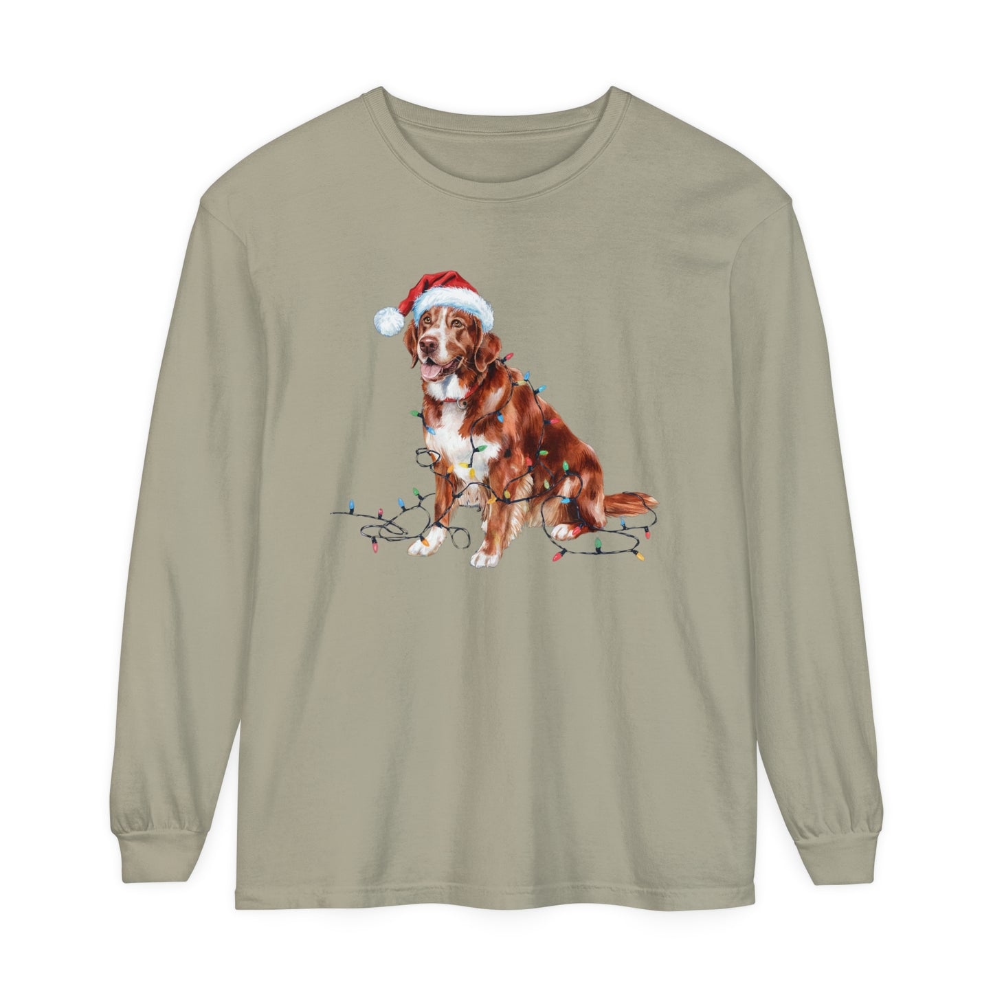 Christmas Nova Scotia Duck Tolling Retriever Long Sleeved Shirt, Christmas Lights Dog Tee, Christmas Dog Tee, Retriever Mom Tshirt