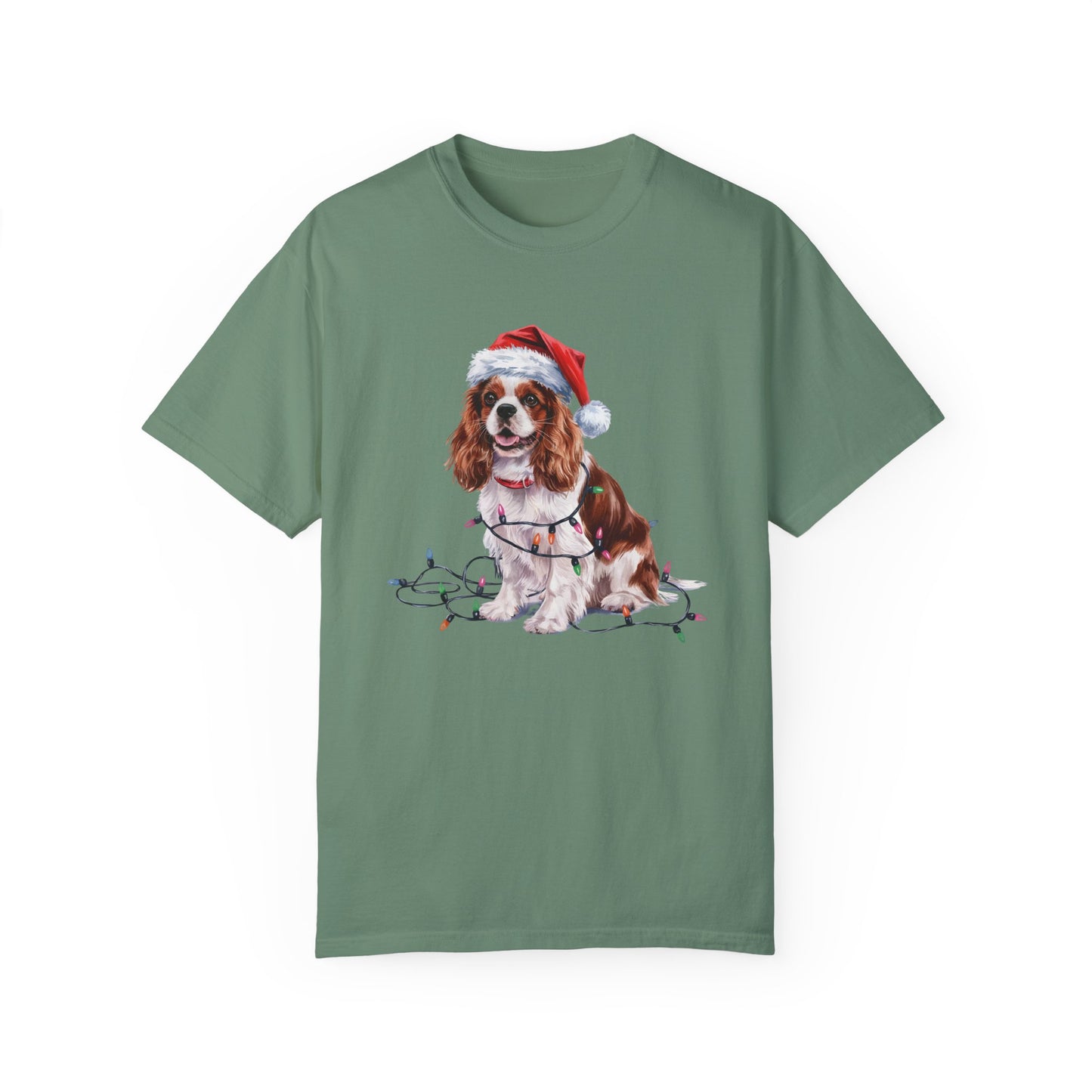 Christmas Cavalier King Charles Spaniel Shirt, Christmas Lights Dog Tee, Christmas Dog Tee, Cavalier Spaniel Mom Tshirt, Gift for Dog Lover