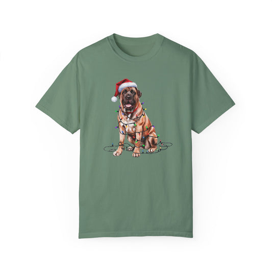 Christmas Mastiff Shirt, Christmas Lights Dog Shirt, Christmas Dog, Mastiff Mom Shirt, Gift for Dog Lover, Mastiff