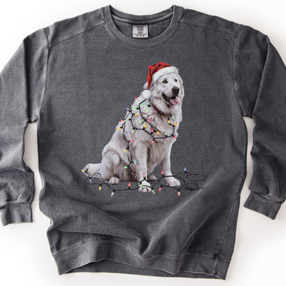 Great Pyrenees Christmas Lights Dog Sweatshirt