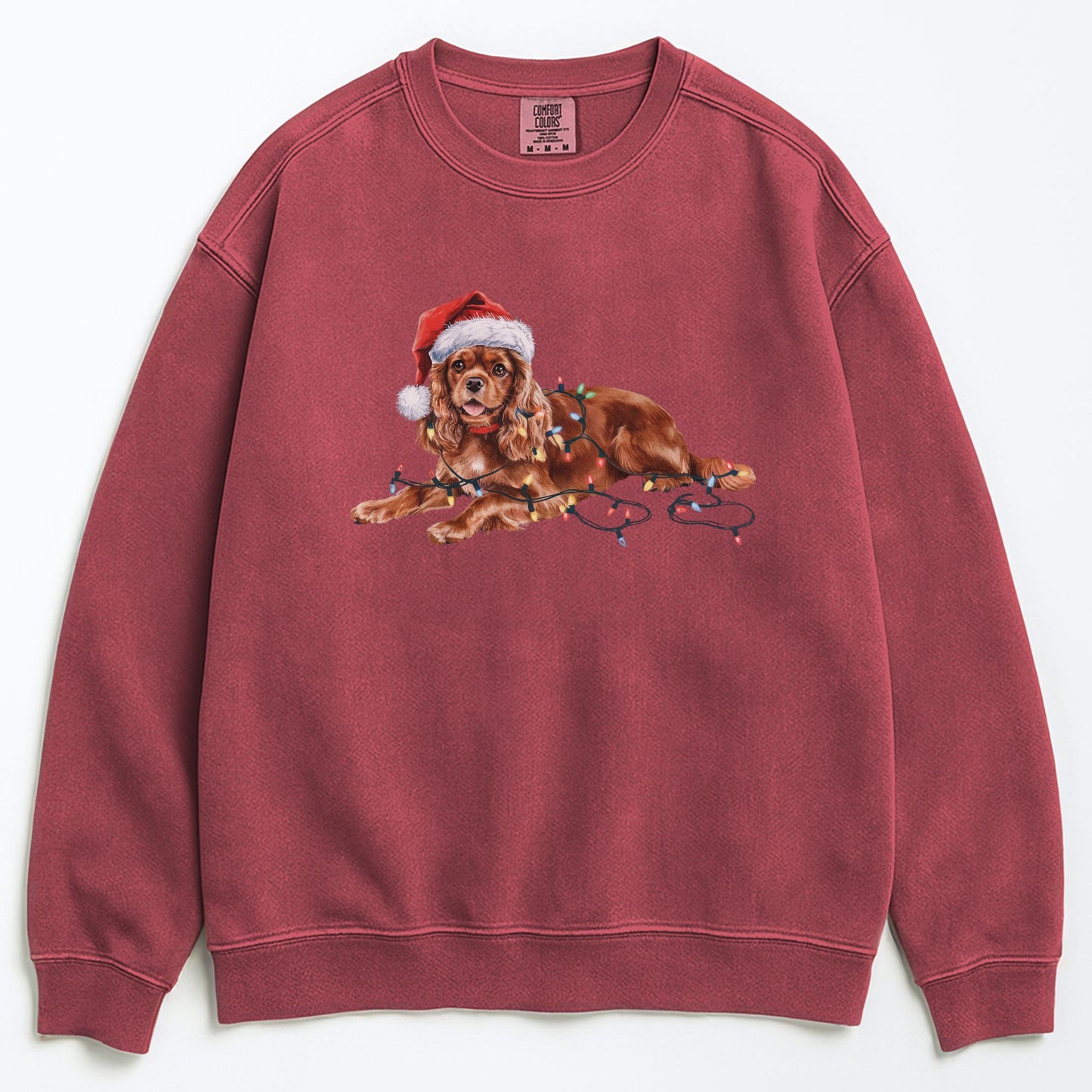 Ruby Cavalier Christmas Lights Sweatshirt