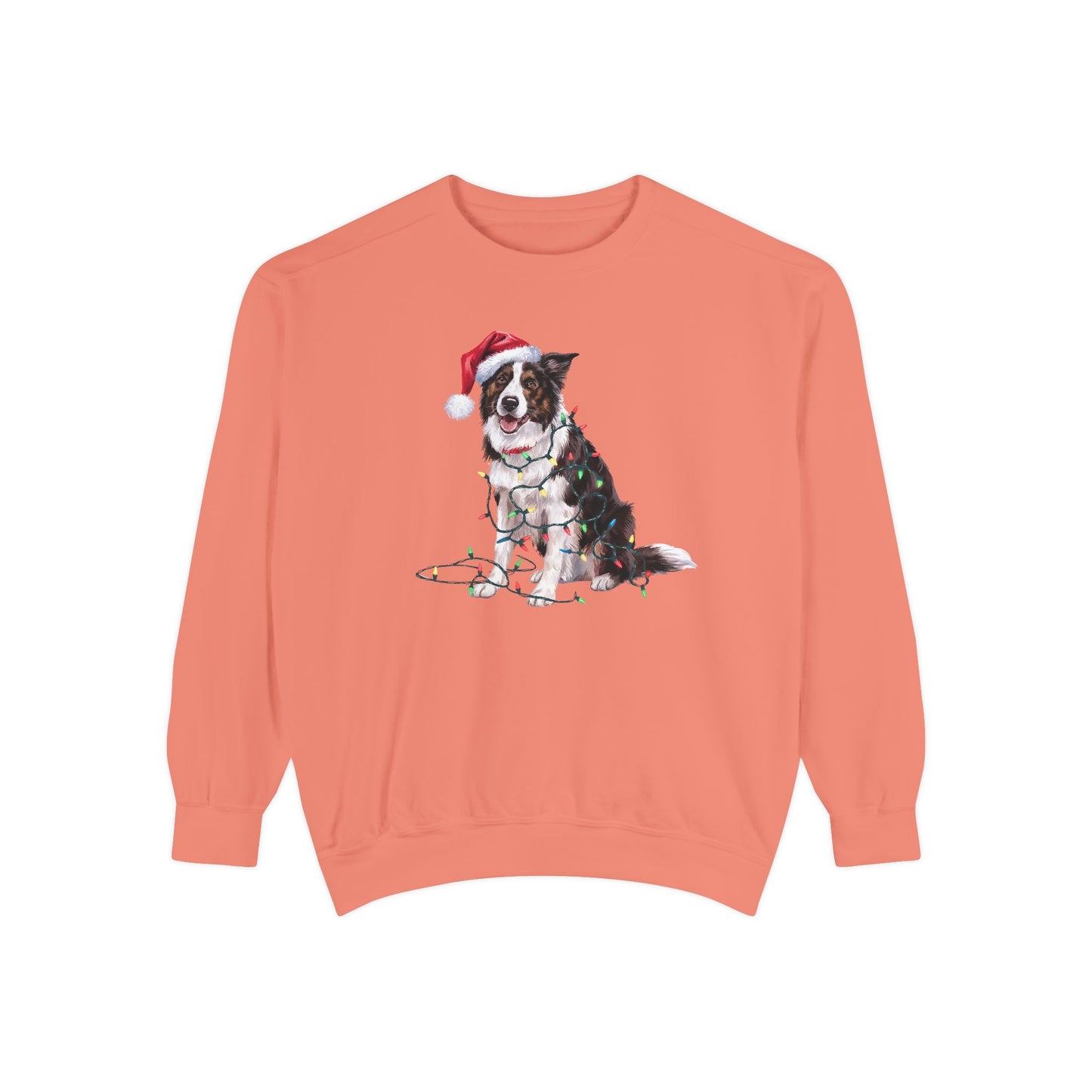 Christmas Border Collie Sweatshirt, Christmas Lights Dog Sweatshirt, Christmas Dog, Border Collie Mom, Gift for Dog Lover, Border Collie