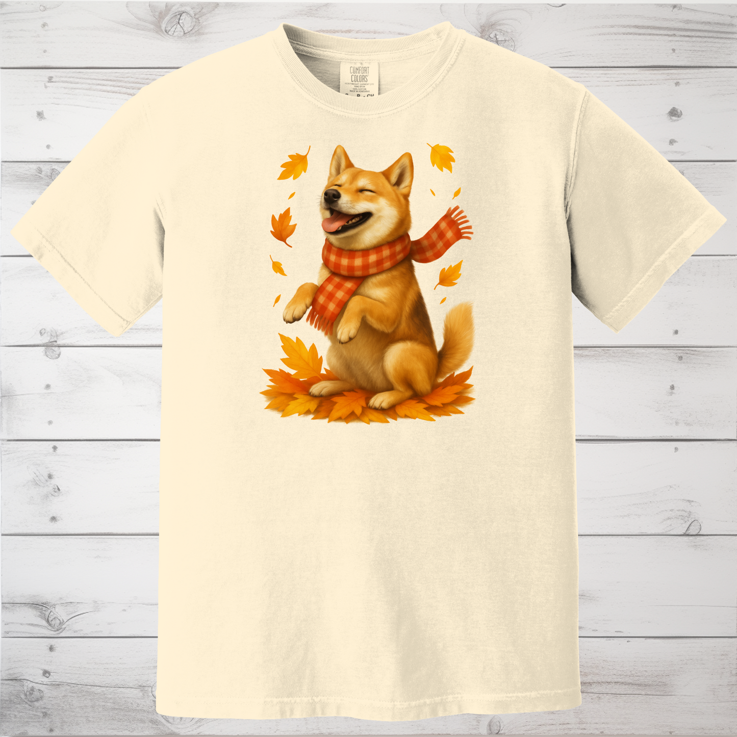 Shiba Inu Fall Shirt, Cozy Pet Sweatshirt, Shiba Lover Gift Clothing, Autumn Leaves Apparel, Cute Dog Shirt, Dog Enthusiast Gift